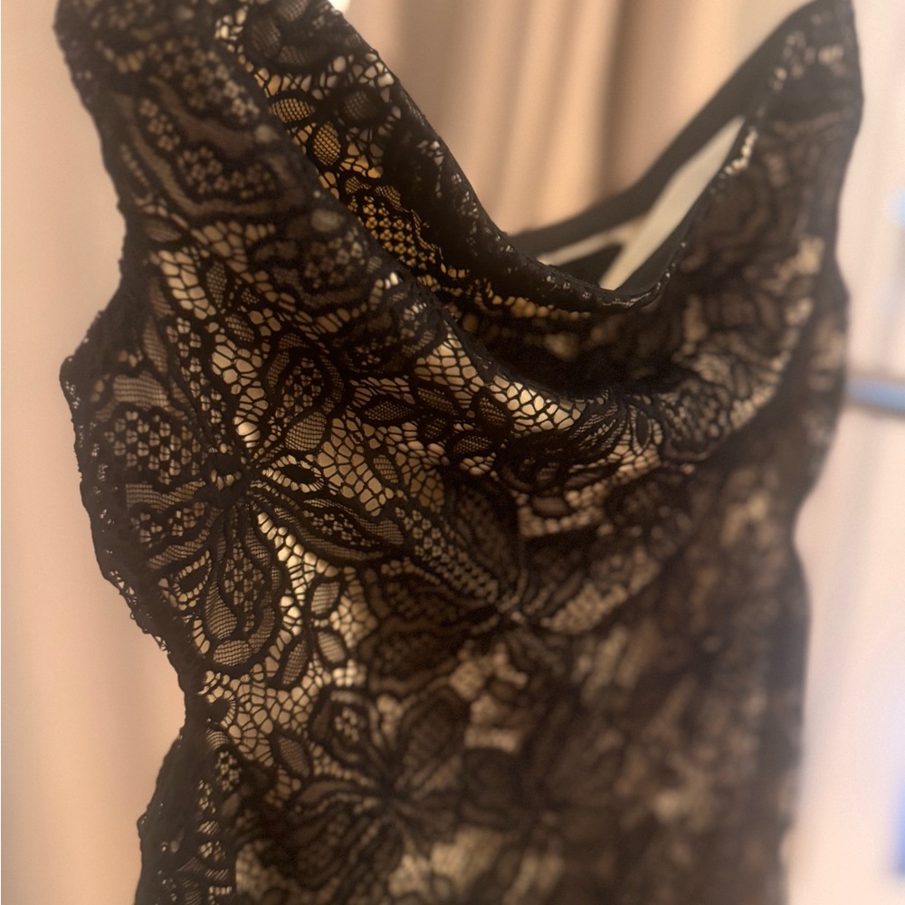 NBD Black Lace Midi Dress